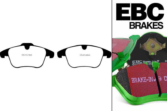 DP61932, Landrover Freelander, 3.2 2007-2015, EBC Greenstuff remblokken set vooras, Voor modellen met ATE remklauwen aan de vooras, Voor modellen met een remschijf diameter 316mm