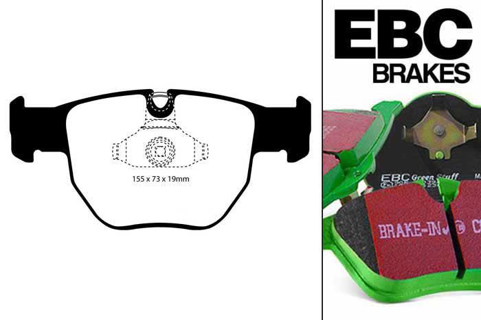 DP61463, Landrover Range Rover (L322), 4.4 2002-2005, EBC Greenstuff remblokken set vooras, Voor modellen met ATE remklauwen aan de vooras, Voor modellen met een remschijf diameter 344mm