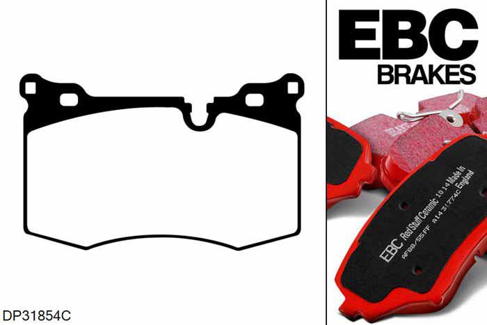 DP31854C, Mini Mini Clubman (R55), 1.6 Turbo Works 2008-2015, EBC Redstuff remblokken set vooras, Voor modellen met Brembo remklauwen aan de vooras, Voor modellen met een remschijf diameter 316mm