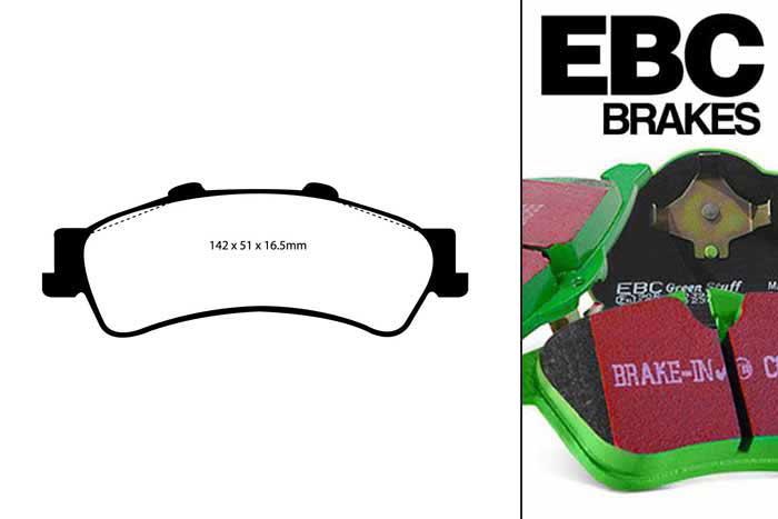 DP61630, Chevrolet Tahoe 4WD 2000-2002, EBC Greenstuff remblokken set achteras, Voor modellen met remschijf diameter van 325mm aan de achteras