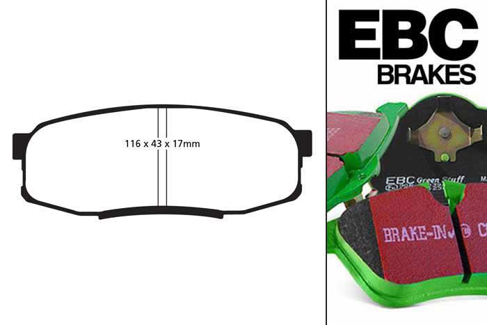 DP61816, Toyota Landcruiser, 5.7 2016-, EBC Greenstuff remblokken set achteras, Voor modellen met remschijf diameter van 345mm aan de achteras