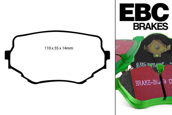 DP61099, Suzuki Grand Vitara, 2.0 (T52) (5 Door) 1999-2006, EBC Greenstuff remblokken set vooras, Voor modellen met Sumitomo remklauwen aan de vooras, Voor modellen met een remschijf diameter 310mm