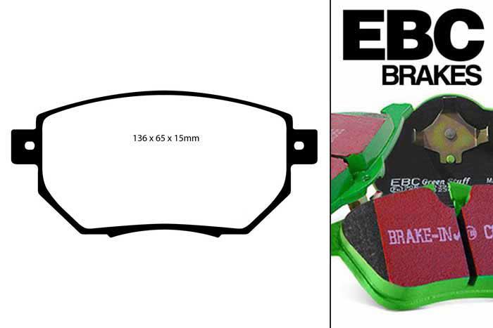 DP61659, Nissan Murano, 3.5 (Z50) 2004-2006, EBC Greenstuff remblokken set vooras, Voor modellen met een remschijf diameter 320mm