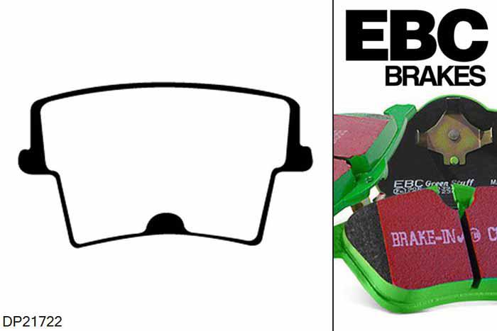 DP21722, Chrysler 300C, 3.5 2004-2011, EBC Greenstuff remblokken set achteras, Voor modellen met remschijf diameter van 320mm aan de achteras