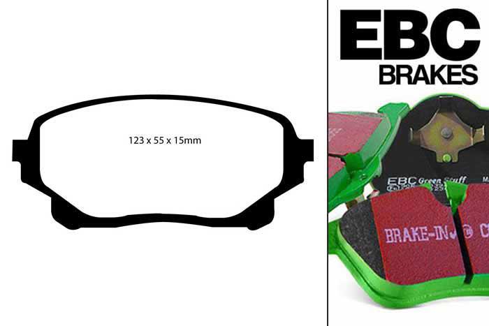 DP61756, Suzuki Grand Vitara, 2.0 TD (TX83) 2003-2006, EBC Greenstuff remblokken set vooras, Voor modellen met een remschijf diameter 310mm