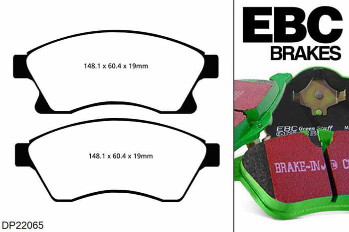 DP22065, Chevrolet Cruze, 1.7 TD 128 PK 2012-, EBC Greenstuff remblokken set vooras, Voor modellen met een remschijf diameter 276mm