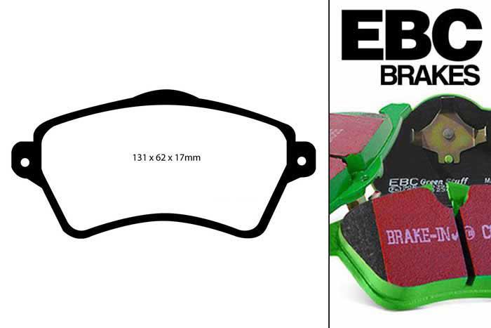 DP61352, Landrover Freelander, 1.8 2000-2006, EBC Greenstuff remblokken set vooras, Voor modellen met TRW remklauwen aan de vooras, Voor modellen met een remschijf diameter 277mm