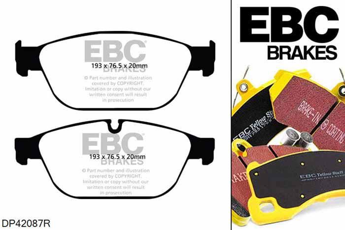 DP42087R, Audi SQ5, 3.0 Twin TDI 313 PK 2013-, EBC Yellowstuff remblokken set vooras, Voor modellen met ATE remklauwen aan de vooras, Voor modellen met een remschijf diameter 380mm