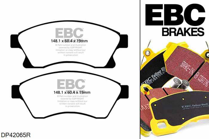 DP42065R, Chevrolet Aveo, 1.3 TD 2011-, EBC Yellowstuff remblokken set vooras, Voor modellen met een remschijf diameter 276mm