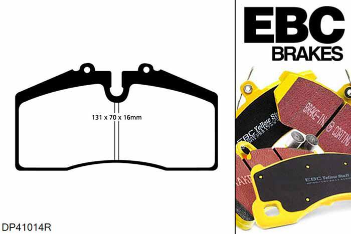 DP41014R, Audi S/RS RS2, 2.2 Turbo 311 PK 1993-1996, EBC Yellowstuff remblokken set vooras, Voor modellen met Brembo remklauwen aan de vooras, Voor modellen met een remschijf diameter 304mm