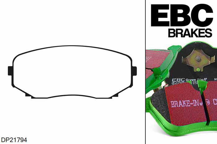 DP21794, Mazda CX-7, 2.3 Turbo 2007-2010, EBC Greenstuff remblokken set vooras, Voor modellen met een remschijf diameter 320mm