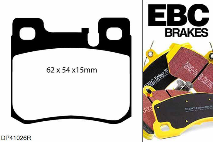 DP41026R, Mercedes C-Class (W202), C36 AMG C-Class (W202), EBC Yellowstuff remblokken set achteras