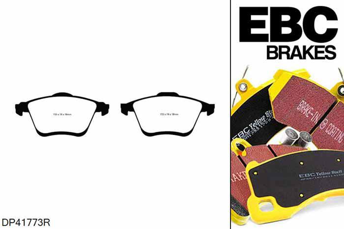 DP41773R, Mazda 6, 2.3 Turbo MPS (GG) 260 PK 2005-2008, EBC Yellowstuff remblokken set vooras, Voor modellen met een remschijf diameter 320mm