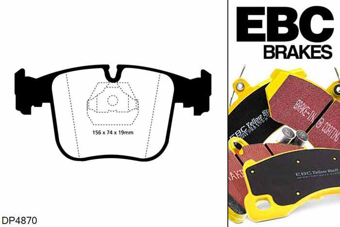 DP4870R, BMW 8 Series (E31), 840 (4.0) 1993-1994, EBC Yellowstuff remblokken set vooras, Voor modellen met ATE remklauwen aan de vooras, Voor modellen met een remschijf diameter 324mm
