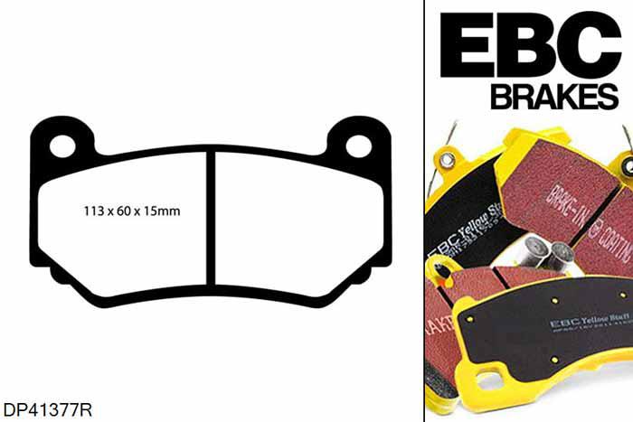 DP41377R, Mini Mini Hatch (1st Gen)(R53), 1.6 Supercharged Works (AP Upgrade) 2001-2003, EBC Yellowstuff remblokken set vooras, Voor modellen met AP remklauwen aan de vooras