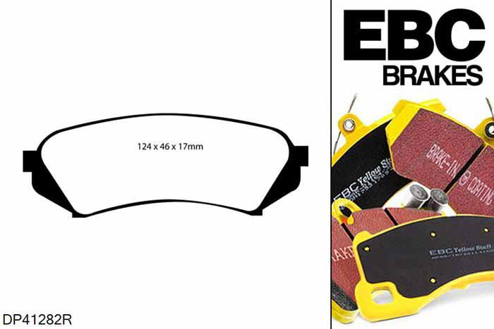 DP41282R, Toyota Landcruiser, 4.2 TD (HDJ100) Landcruiser, EBC Yellowstuff remblokken set achteras, Voor modellen met remschijf diameter van 330mm aan de achteras