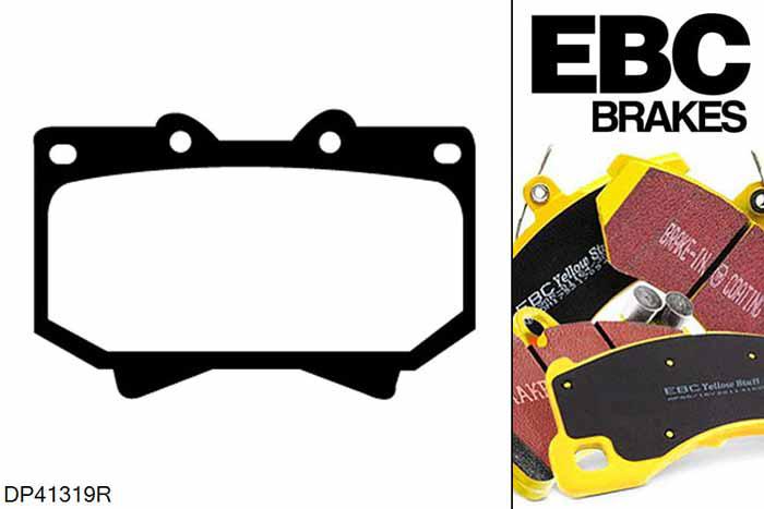 DP41319R, Toyota Landcruiser, 4.2 TD (HDJ100) 1998-2007, EBC Yellowstuff remblokken set vooras, Voor modellen met een remschijf diameter 312mm