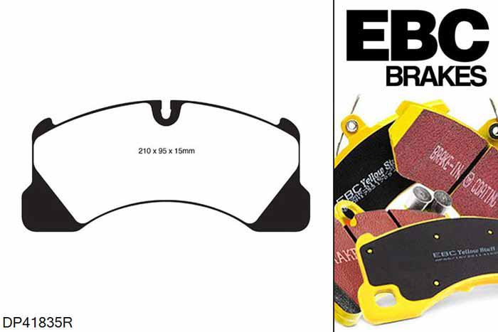 DP41835R, Porsche Cayenne, 3.6 Twin Turbo GTS 440 PK 2015-, EBC Yellowstuff remblokken set vooras, Voor modellen met Brembo remklauwen aan de vooras