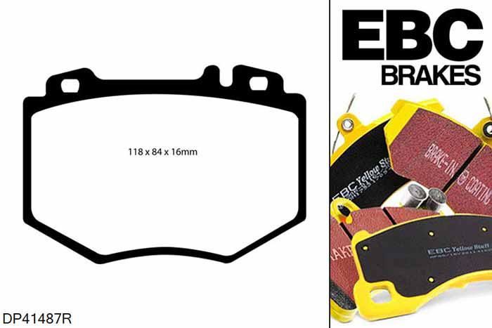 DP41487R, Mercedes CL-Class (C215), CL600 (5.5 Twin Turbo) 500 PK 2003-2006, EBC Yellowstuff remblokken set vooras, Voor modellen met een remschijf diameter 360mm