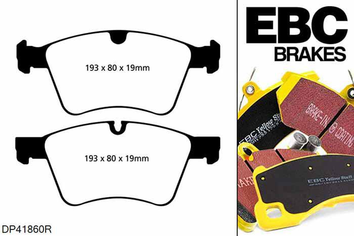 DP41860R, Mercedes R-Class (W251), R500 (5.5) 2007-2011, EBC Yellowstuff remblokken set vooras, Voor modellen met ATE remklauwen aan de vooras, Voor modellen met een remschijf diameter 373mm
