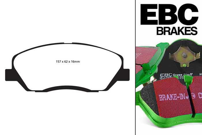 DP61783, Hyundai Santa Fe, 2.0 TD 2012-, EBC Greenstuff remblokken set vooras, Voor modellen met een remschijf diameter 321mm