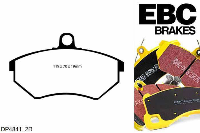 DP4841/2R, Seat Cordoba, 1.8 Turbo Cupra 2000-2002, EBC Yellowstuff remblokken set vooras, Voor modellen met Girling/TRW remklauwen aan de vooras, Voor modellen met een remschijf diameter 280mm
