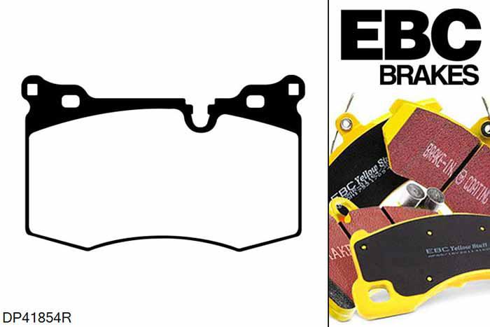 DP41854R, Mini Mini Convertible (R57), 1.6 Turbo Works 2008-2016, EBC Yellowstuff remblokken set vooras, Voor modellen met Brembo remklauwen aan de vooras, Voor modellen met een remschijf diameter 316mm