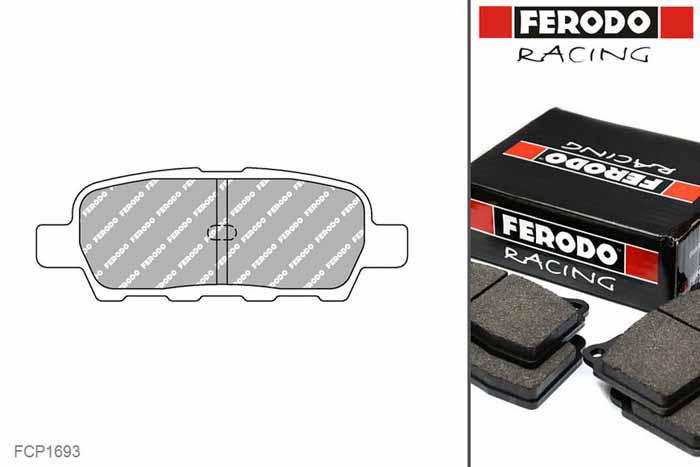 FCP1693H, Ferodo DS2500 remblokken Achteras, Nissan 350Z, 350Z NULLkW/, Bouwj. jan-03 - dec-03, AKEBONO remklauw achteras