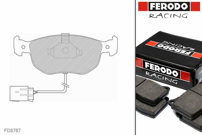 FDS767, Ferodo DS-Performance remblokken vooras, Ford Mondeo (II), 2.0 i    16V, 100kW/136pk, Bouwj. aug-96 - dec-00, ATE remklauw vooras