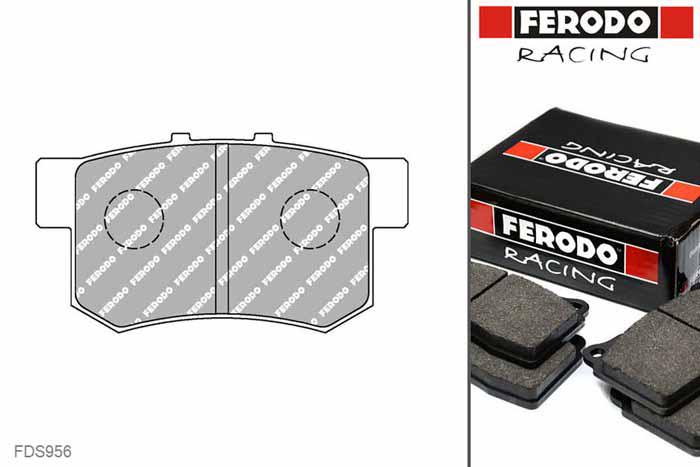 FDS956, Ferodo DS-Performance remblokken achteras, Suzuki Swift III, 1.6, 92kW/125pk, Bouwj. mei-06 -, NISSIN remklauw achteras