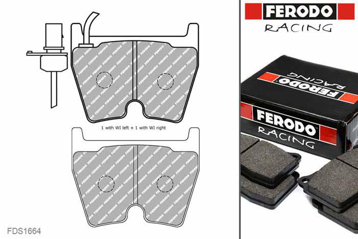 FDS1664, Ferodo DS-Performance remblokken vooras, Audi R8, 5.2 FSI quattro, 386kW/525pk, Bouwj. apr-09 -, BREMBO remklauw vooras, PR 1LA