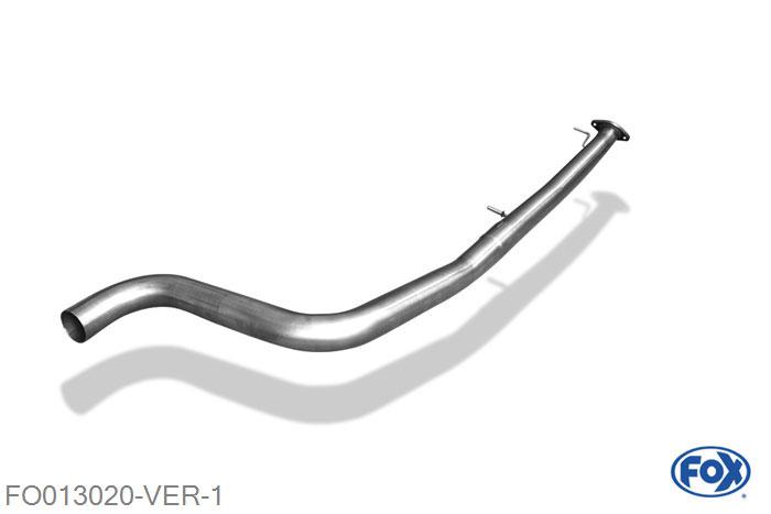 FO013020-VER, Ford Fiesta VII ST 1.6l 134kW (mit Gutachten) 1.6l 147kW (ohne Gutachten), Voordemper vervangende buis 63,5mm Buisdiameter Geheel RVS, Zonder goedkeuring