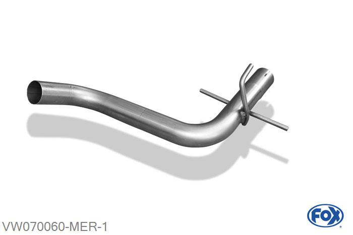 VW070060-MER, VW Corrado 16V/ VR6 1.8l 118kW 2.0l 16V 100kW, Middendemper vervangende buis 55mm Buisdiameter Geheel RVS, Without certification