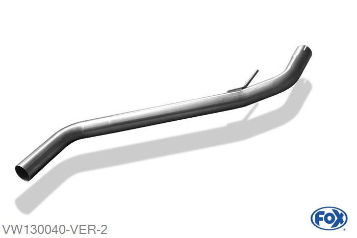VW130040-VER, VW T4 - Bus/ Transporter/ Multivan/ Caravelle 1.9l 49kW 2.0l 62kW 2.5l 81/85kW 2.8l 103/150kW 1.9l D/TD 44/50kW 2.4l D 55/57kW 2.5l TDI 65/75/111kW, Voordemper vervangende buis enkele buis 60mm Buisdiameter Geheel RVS, Zonder goedkeuring
