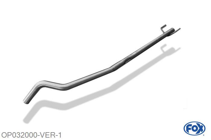 OP032000-VER, Opel Corsa C 1.0l 43/44kW 1.2l 55/59kW 1.4l 66kW 1.8l 92kW 1.3l D 51kW 1.7l D 48/55kW, Voordemper vervangende buis - Laut StVo nicht zugelassen! Geheel RVS, Zonder goedkeuring