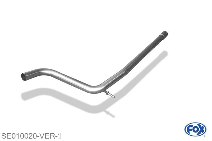 SE010020-VER, Seat Arosa 6H/ VW Lupo 6X 1.4l TDI 55kW, Voordemper vervangende buis 55mm Buisdiameter Geheel RVS, EG-Gutachten