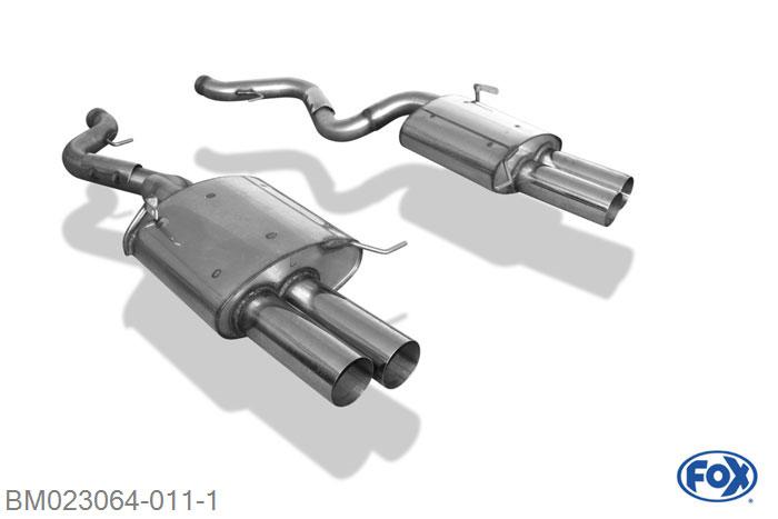 BM023064-011, BMW E92/93 M3 Coupe/ Cabrio 4.0l 309kW, Einddemper rechts/links - 2x90mm  Type 10 rechts/links 70mm Buisdiameter Geheel RVS, Absortie demper, mooie diepe sound, EG-Gutachten