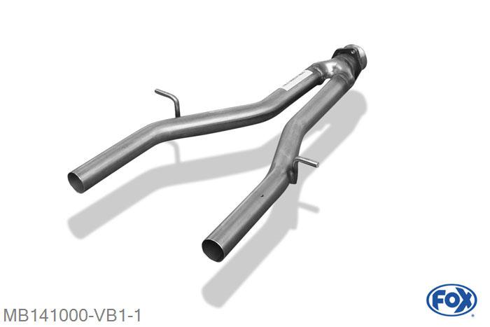 MB141000-VB1, Mercedes SLK Typ 171 - 4-Zylinder 1.8l 120kW, Y-Rohr SLK 200 K Geheel RVS