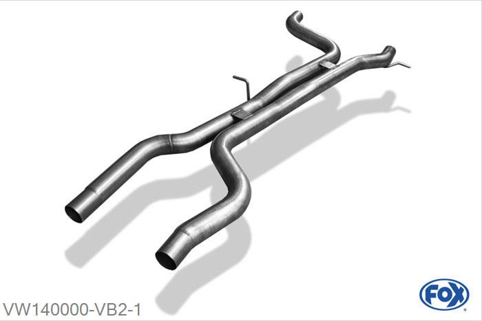 VW140000-VB2, VW Touareg Typ 7L 4.2l V8 228kW 5.0l V10 TDI 230kW, Verbindingsbuis dubbele buis KAT/ einddemper 70mm Buisdiameter Geheel RVS