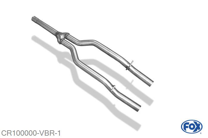 CR100000-VBR, Chrysler 300C 3,0l CRD 3.0l CRD 160kW, Verbindingsbuis einddemper/ Kat 63,5mm Buisdiameter Geheel RVS