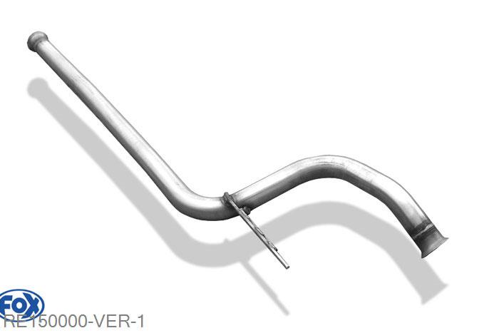 RE150000-VER, Renault Laguna I B56/K56 1.6l 79kW 1.8l 66/68/88kW 2.0l 80/83/103kW 2.9l 123/140kW 1.9l dTi 72/79kW 2.2l D 61kW 2.2l dT 61/83kW, Voordemper vervangende buis 50mm Buisdiameter Geheel RVS, Zonder goedkeuring