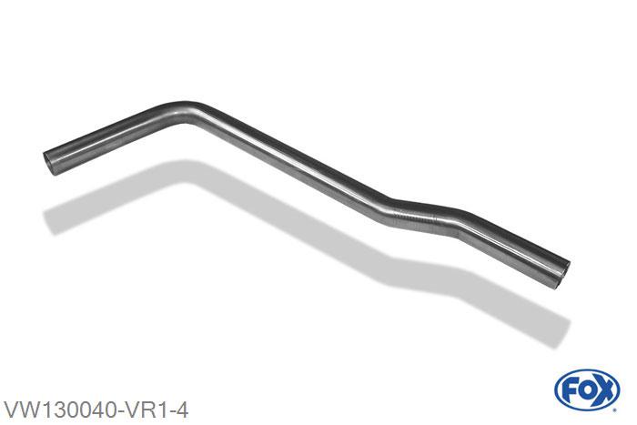 VW130040-VR1, VW T4 - Bus/ Transporter/ Multivan/ Caravelle 1.9l 49kW 2.0l 62kW 2.5l 81/85kW 2.8l 103/150kW 1.9l D/TD 44/50kW 2.4l D 55/57kW 2.5l TDI 65/75/111kW, Verbindingsbuis O55mm TDI VSD/ Kat *- VSD/ Cat 55mm Buisdiameter Geheel RVS, Zonder goedkeuring