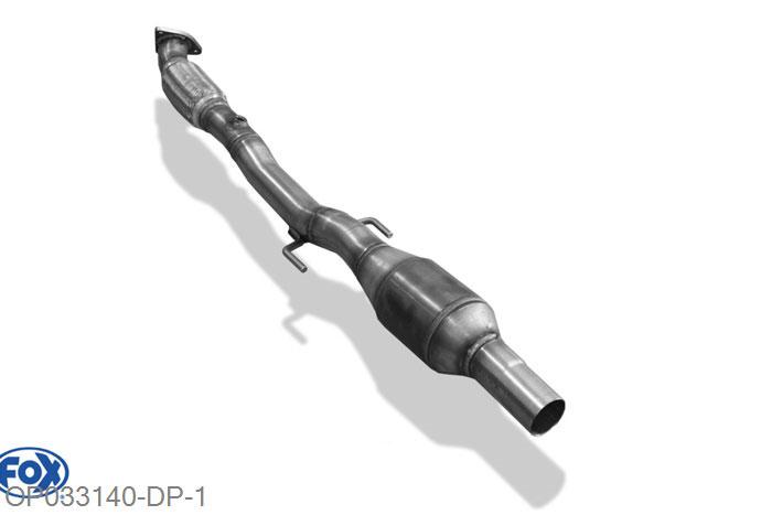 OP033140-DP, Opel Corsa D GSI/OPC - EURO 5 1.6l 110/141kW, Downpipe inkl. 200Zeller HJS-Katalysator met Euro 5-Norm 63,5mm Buisdiameter Geheel RVS, Euro 5