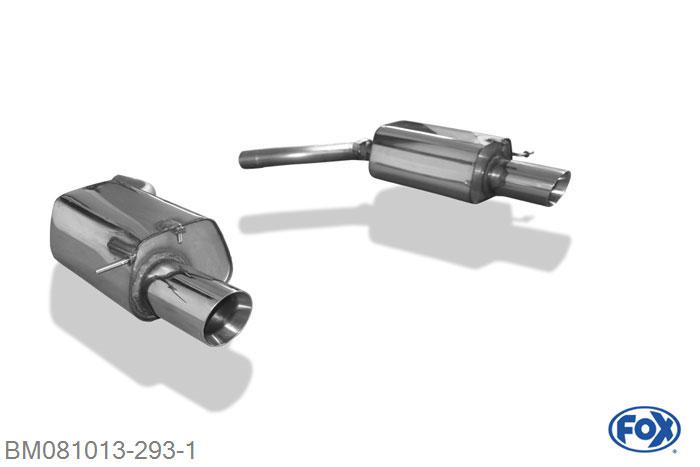 BM081013-293, BMW Z4 E89 - sDrive 35i 3.0l 225kW, Einddemper rechts/links - 1x100mm  Type 25 rechts/links 60mm Buisdiameter Geheel RVS, Absortie demper, mooie diepe sound, Met E-keur