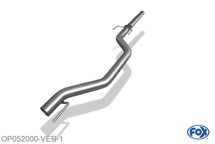 OP052000-VER, Opel Vectra C GTS 2.2l 114kW 3.2l 155kW 2.2l DTi 92kW, Voordemper vervangende buis voor modellen waagerecht verbauten Kat 63,5mm Buisdiameter Geheel RVS, ohne