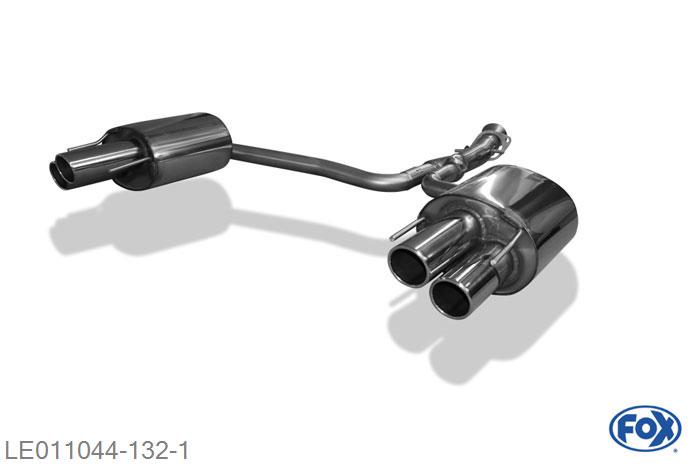 LE011044-132, Lexus IS F 5.0l 311kW, Einddemper rechts/links - 2x90mm  Type 16 rechts/links 63,5mm Buisdiameter Geheel RVS, Absortie demper, mooie diepe sound, Met E-keur