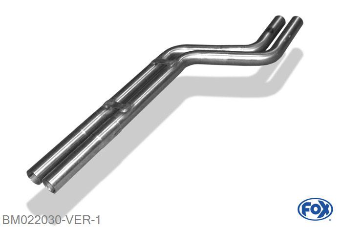 BM022030-VER, BMW E46 320/ 323/ 325/ 328/ 330 2.0l 110kW 2.2l 125kW 2.5l 125/141kW 2.8l 142kW 3.0l 170kW, Voordemper vervangende buis 50mm Buisdiameter Geheel RVS, Zonder goedkeuring