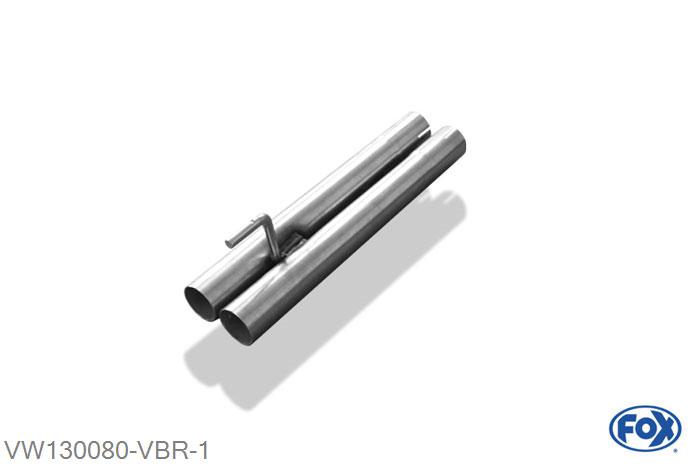 VW130080-VBR, VW Bus T4 1.9l 49kW 2.0l 62kW 2.5l 81/85kW 2.8l 103/150kW 1.9l D/TD 44/50kW 2.4l D 55/57kW 2.5l TDI 65/75/111kW, Verbindingsbuis langer Radstand dubbele buis voor rechts/links Anlage 60mm Buisdiameter Geheel RVS