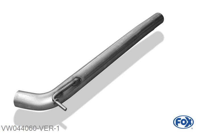 VW044060-VER, VW Polo 6R - WRC 2.0l 162kW, Voordemper vervangende buis 63,5mm 63,5mm Buisdiameter Geheel RVS, Zonder goedkeuring