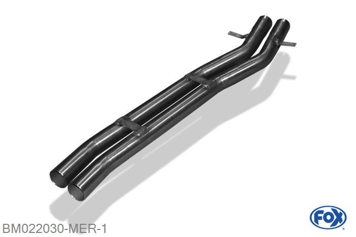 BM022030-MER, BMW E46 320/ 323/ 325/ 328/ 330 2.0l 110kW 2.2l 125kW 2.5l 125/141kW 2.8l 142kW 3.0l 170kW, Middendemper vervangende buis 50mm Buisdiameter Geheel RVS, Zonder goedkeuring